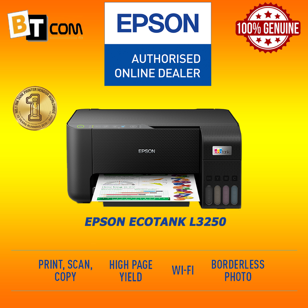 Epson Ecotank L3250 Wi Fi All In One Ink Tank Printer Shopee Malaysia 5100