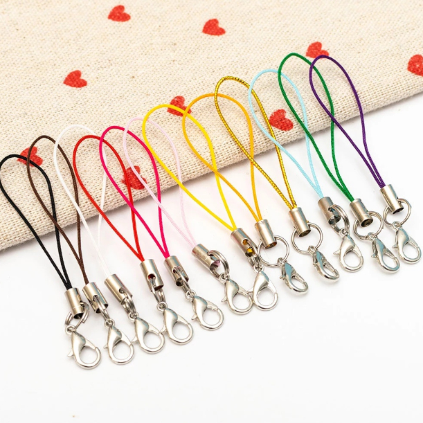 10pcs Double Loop Colorful Cell Phone Lanyard Strap/Mobile Strap Cord ...