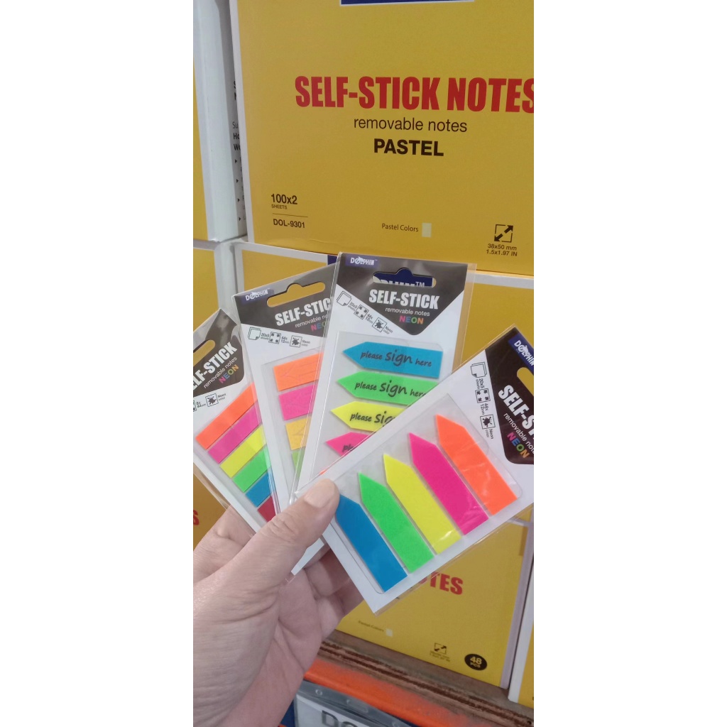 Dolphin Neon Color Film Sticky Index Notes | Shopee Malaysia