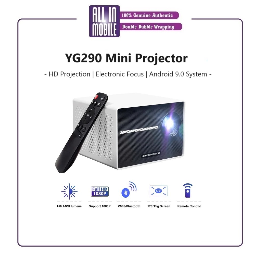 Android Projector YG290 Wireless Connection Home Theater Projector 4K