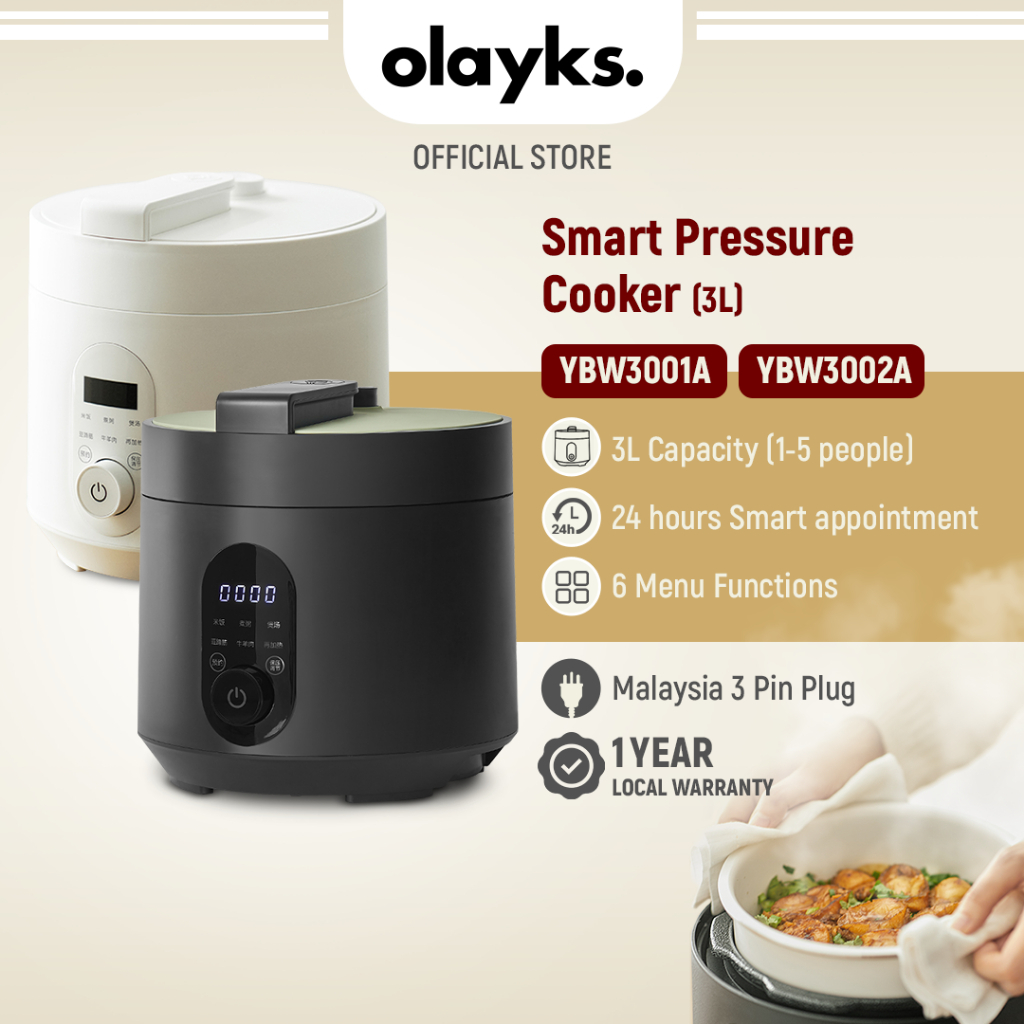 Olayks genuine original electric pressure cooker household 3 liters small  mini smart pressure cooker rice cooker