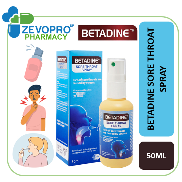 Betadine Sore Throat Spray 50ml Shopee Malaysia