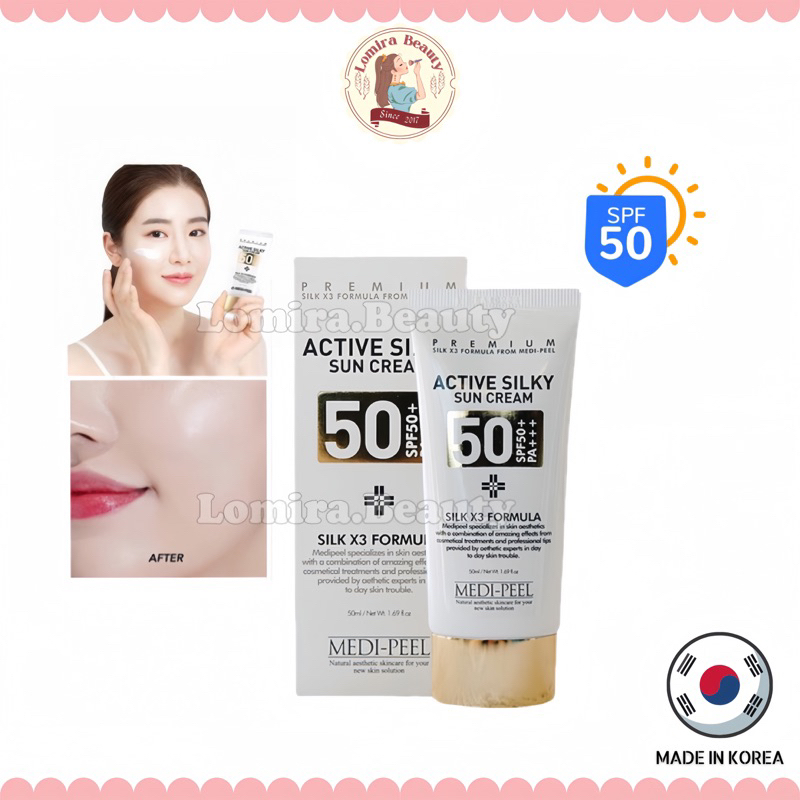 Medi Peel Active Silky Sun Cream SPF50+｜PA+++(50ml) •Medipeel Sun Cream ...