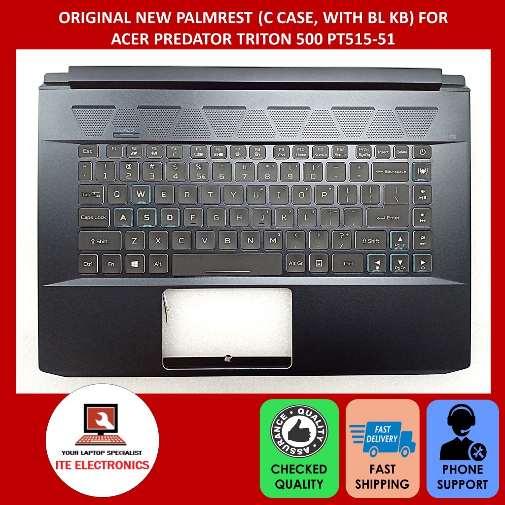 ORIGINAL NEW ACER PREDATOR TRITON 500 PT515 51 SERIES PALMREST C CASE WITH BACKLIT KEYBOARD Shopee Malaysia