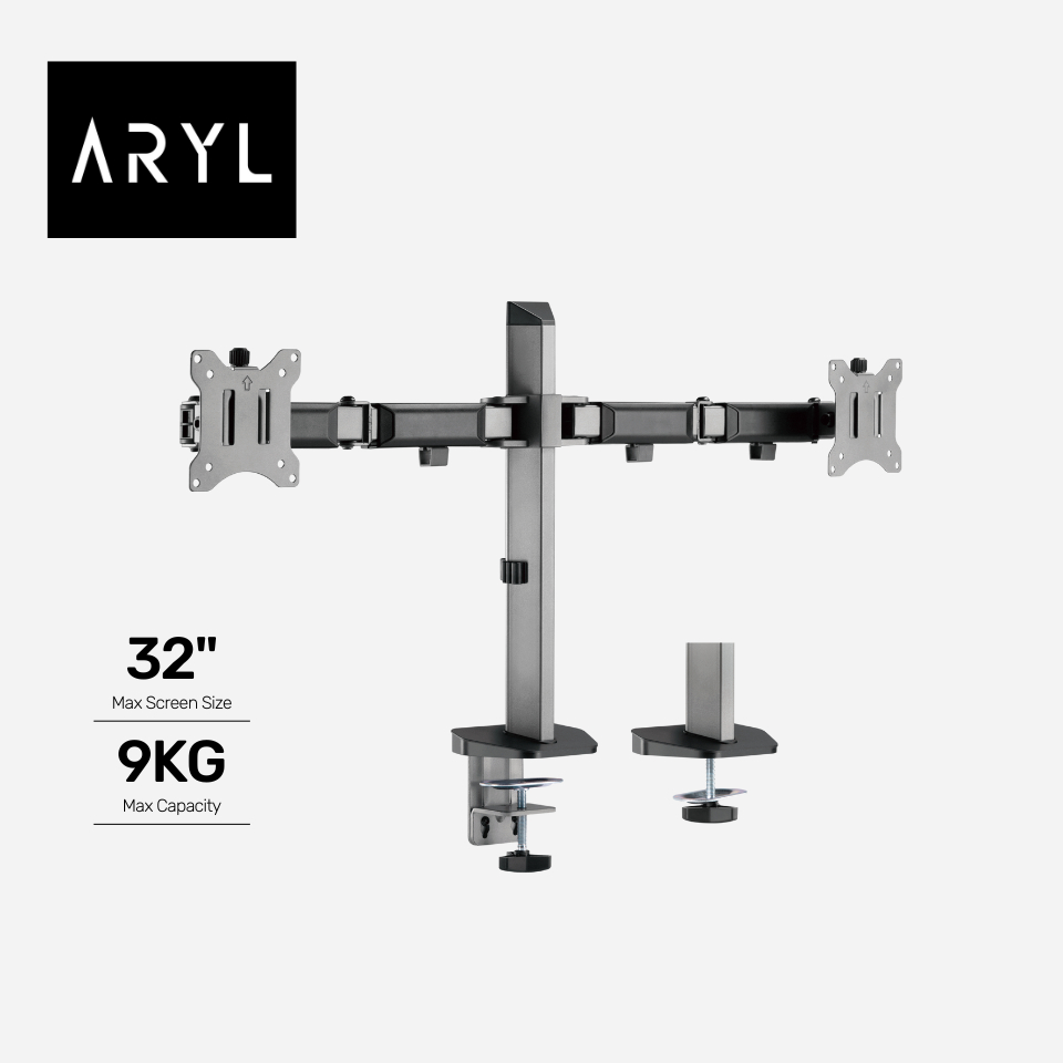 the Aryl™ Deluxe DualMonitor Articulating Monitor Arm Shopee Malaysia