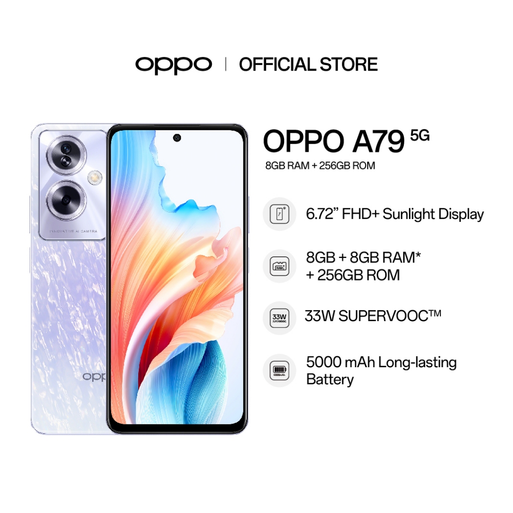 OPPO A79 5G 8GB RAM + 256GB ROM | 33W SUPERVOOC | 5000mAh Long-Lasting ...