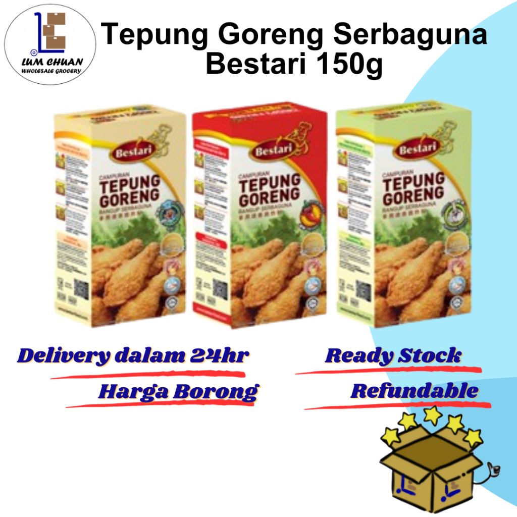 Tepung Goreng Serbaguna Bestari 150g(Pedas,Original) | Shopee Malaysia