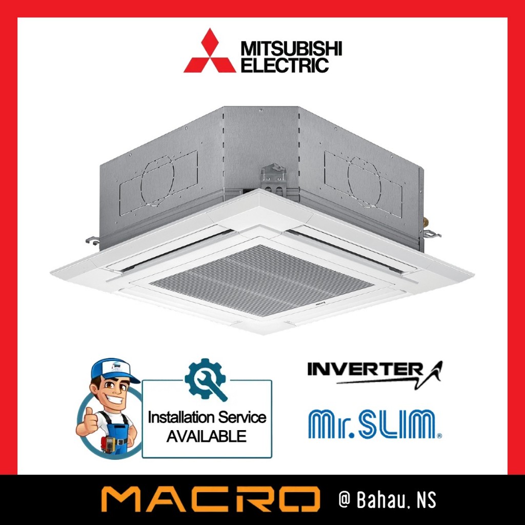 MITSUBISHI R32 INVERTER 2HP / 2.5HP / 3HP PLY-SERIES Ceiling Cassette ...