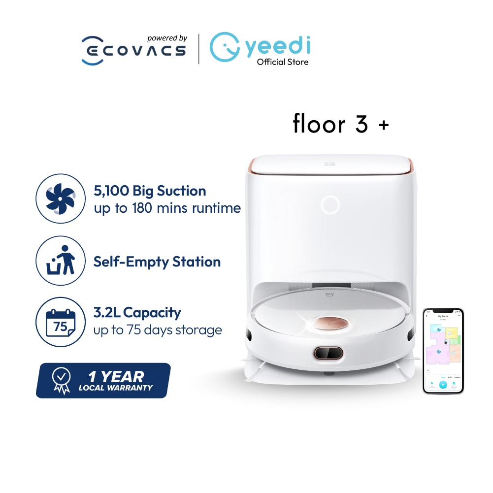 yeedi Floor 3 / Floor 3+ SelfEmptying Robot Vacuum Mop 5,100 Pa