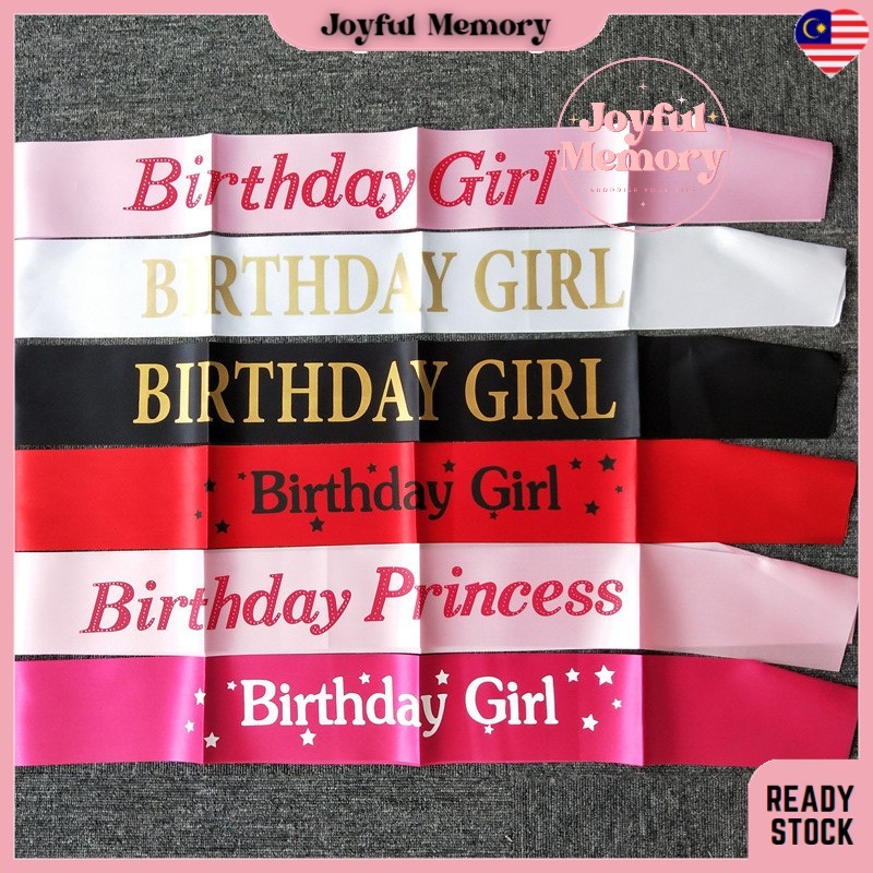 Joyful Memory Birthday Girl Birthday Princess Satin Ribbon Sash for ...