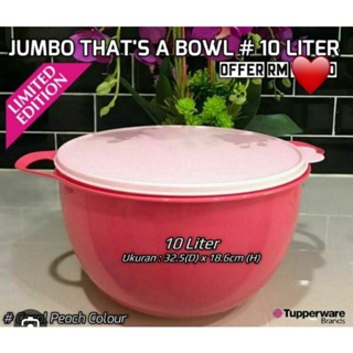 TUPPERWARE NEW THATSA MEGA BOWL 10 L/ 42 CUPS - IN PINK COLOR!!!