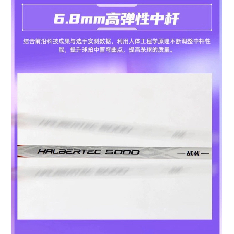 Li-Ning Badminton Racket Halbertec 5000 (Unstrung) 李宁战戟5000
