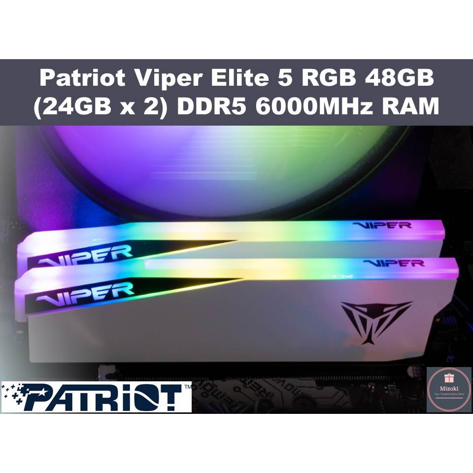 Patriot Viper Elite 5 RGB DDR5 RAM 32 Go (1X32 Go) 6000MT/s CL30 UDIMM