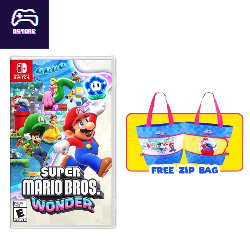 (100% brand new) Mario BROS.Wonder + MARIO hard suitcase storage bag ...