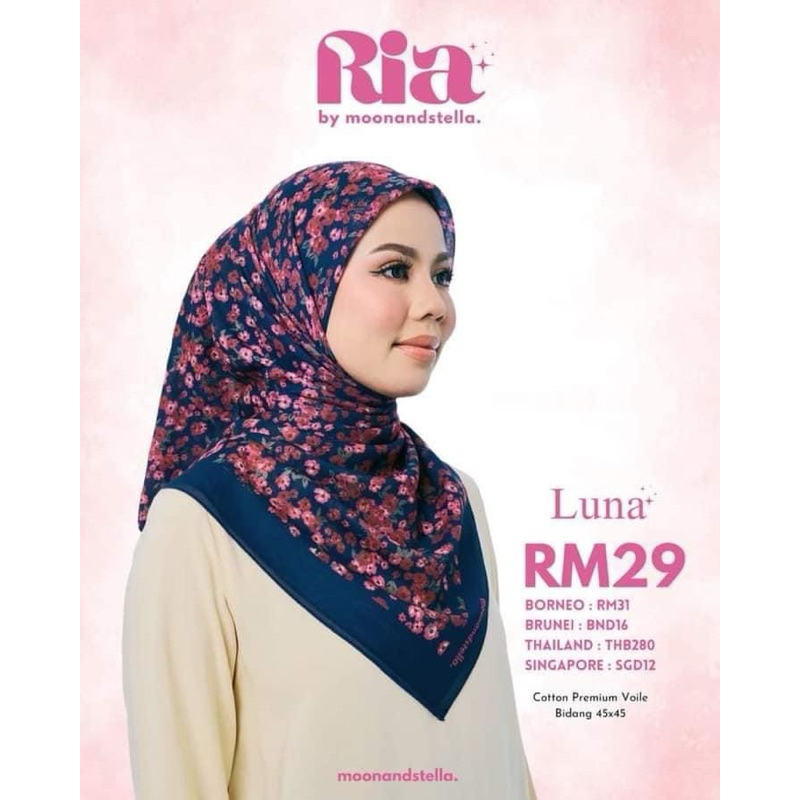 Tudung MOONANDSTELLA 3.0 BAE CHIC 2.0 Klasik Malaya 1.0 Ria | Shopee ...