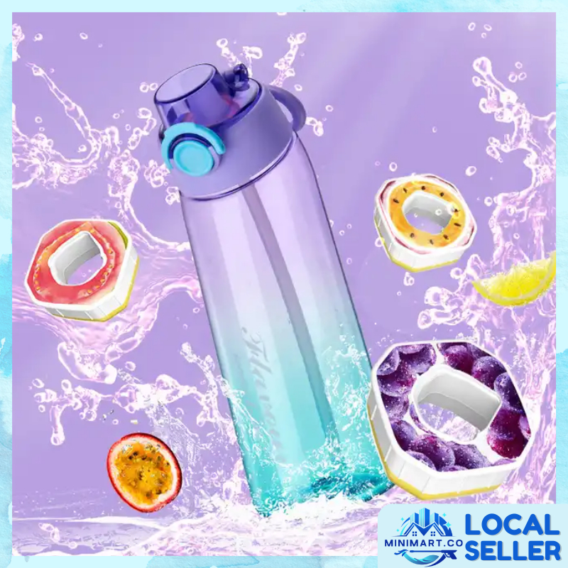 NEW!! Flavour Gradient Fragrance Water Bottle 650ml Fruity Taste No ...