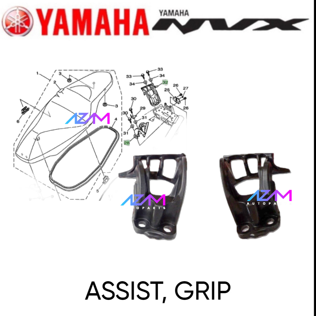 NVX 155 V1 SEAT ASSIST, GRIP B65-F474A-00 / B65-F474W-00 💯 ORIGINAL ...
