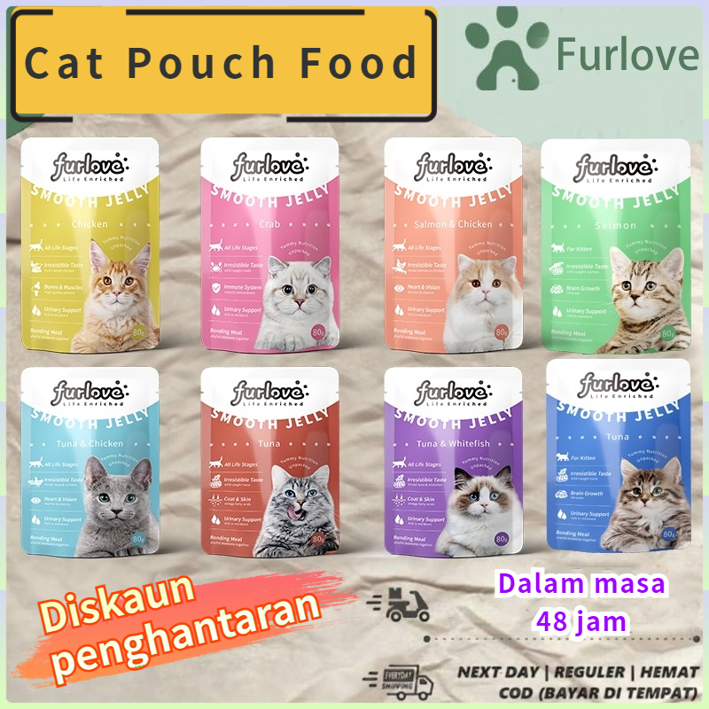 Furlove Wet Food Pouch Cat Food Makanan Kucing Basah Cat Wet Food Cat