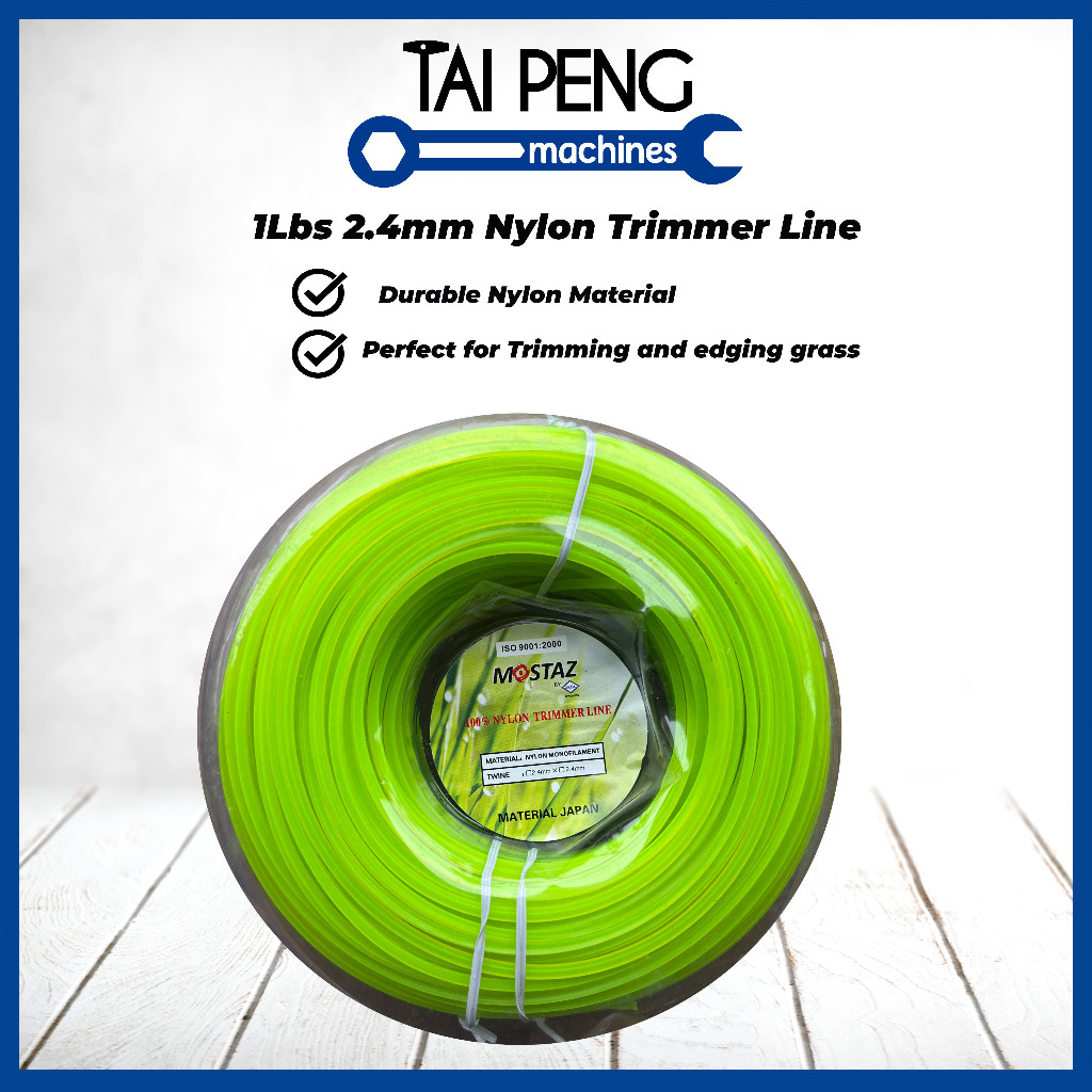 Durable 1lbs 2.4mm Nylon Trimmer Line tali mesin rumput | Shopee Malaysia