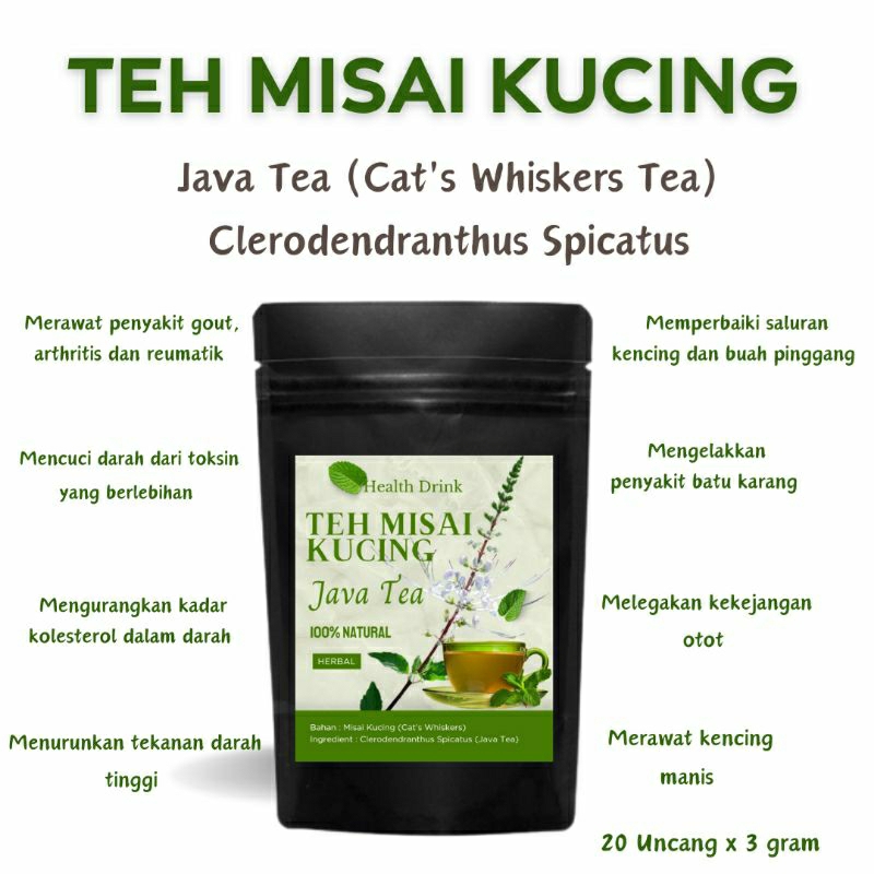 Teh Misai Kucing Tulen /Pure Java Tea (Cat's Whiskers Tea) Shopee