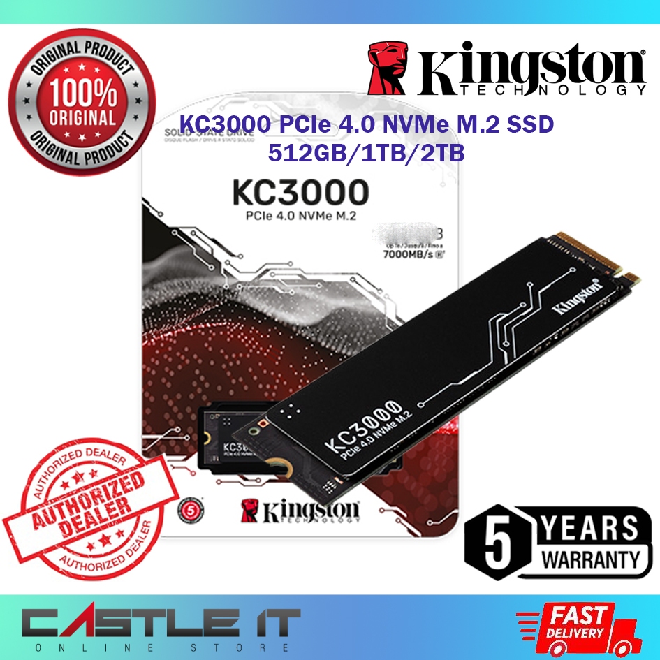Kingston KC3000 NVMe PCIe Gen4 SSD 512GB 1TB 2TB 4TB Solid State Drive ...