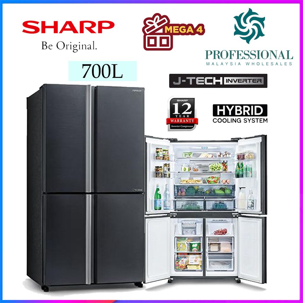 SHARP 4 Door JTech Inverter Technology 700L Avance Refrigerator