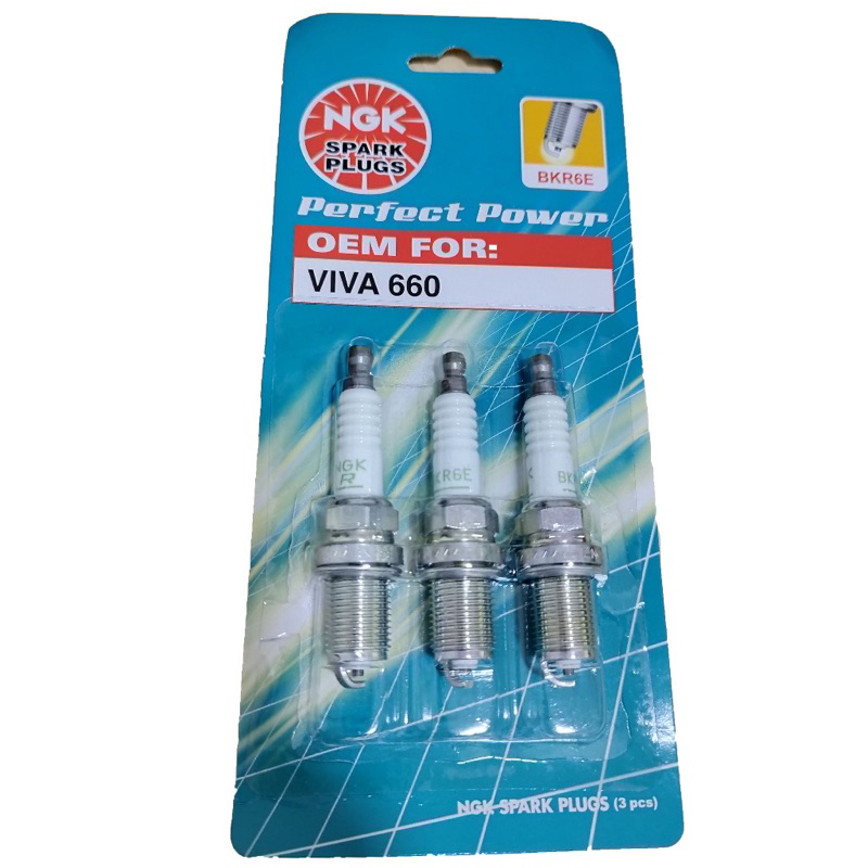 Original Perodua Viva 660cc NGK Spark Plug Set (BKR6E) Shopee Malaysia