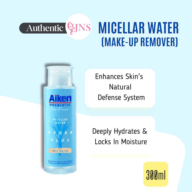 Aiken Prebiotic Micellar Water with Rice Water/Make Up Remover 300ml
