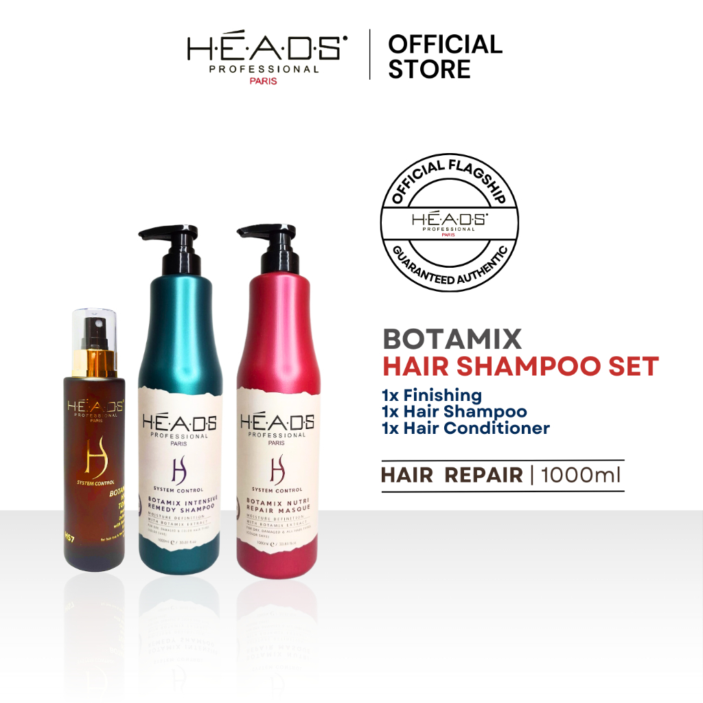HEADS Botamix Shampoo Set for HairLoss Dandruff Repair Damage Oily