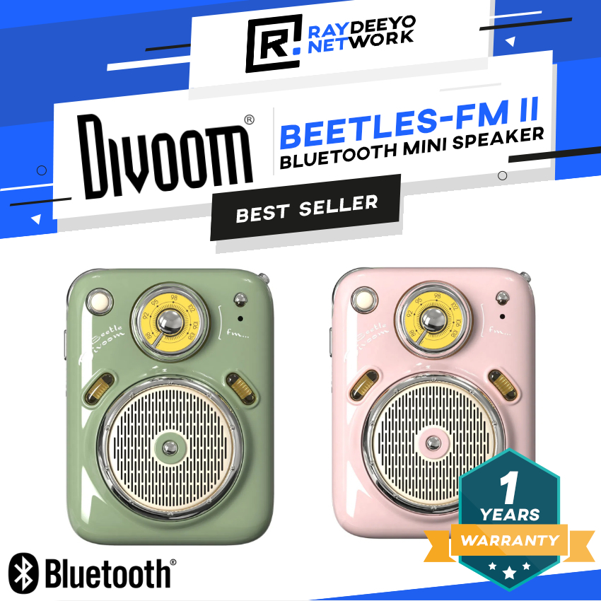 Divoom Beetles-FM II Mini Portable Speaker [Bluetooth/Compact/FM Radio ...