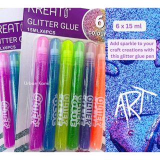 1 Pack (10pcs Different Colors Glitter Glue Sticks) - Non-Toxic Washable  Glitter Glue Sticks Set, DIY Art & Craft Glitter Pens, Glitter Glue Gel Pens