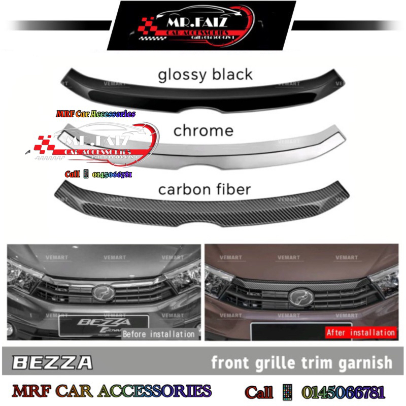 perodua bezza 2016-2019 old car front grille trim garnish accessories ...