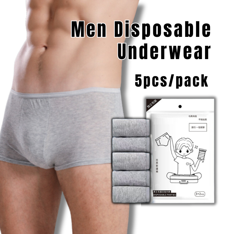 PAN-MATE Men Disposable Briefs Man Male Travel Panties Underwear Panty  (100% Cotton / Non-Woven)Size M L XL XXL 一次性纯棉纸内裤