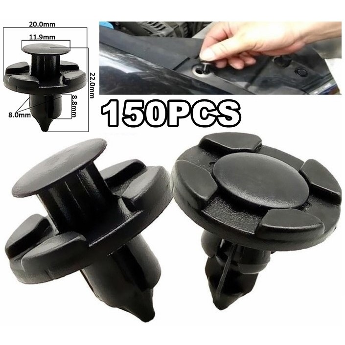 150PCS Car Clip Bumper Fastener Clip Myvi Aruz Bezza Alza Axia Viva