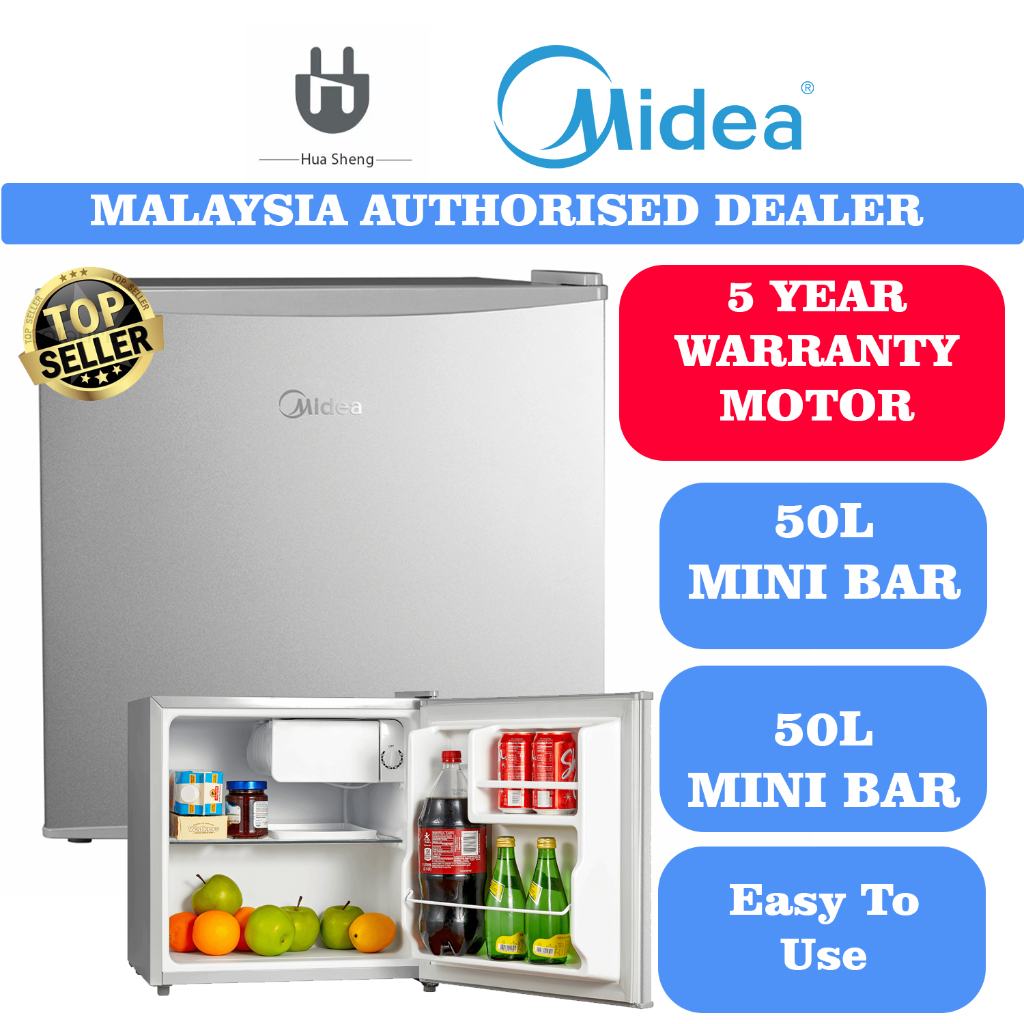 【READY STOCK】MIDEA 50L Mini Bar Refrigerator MS50V / MDRD86FGG