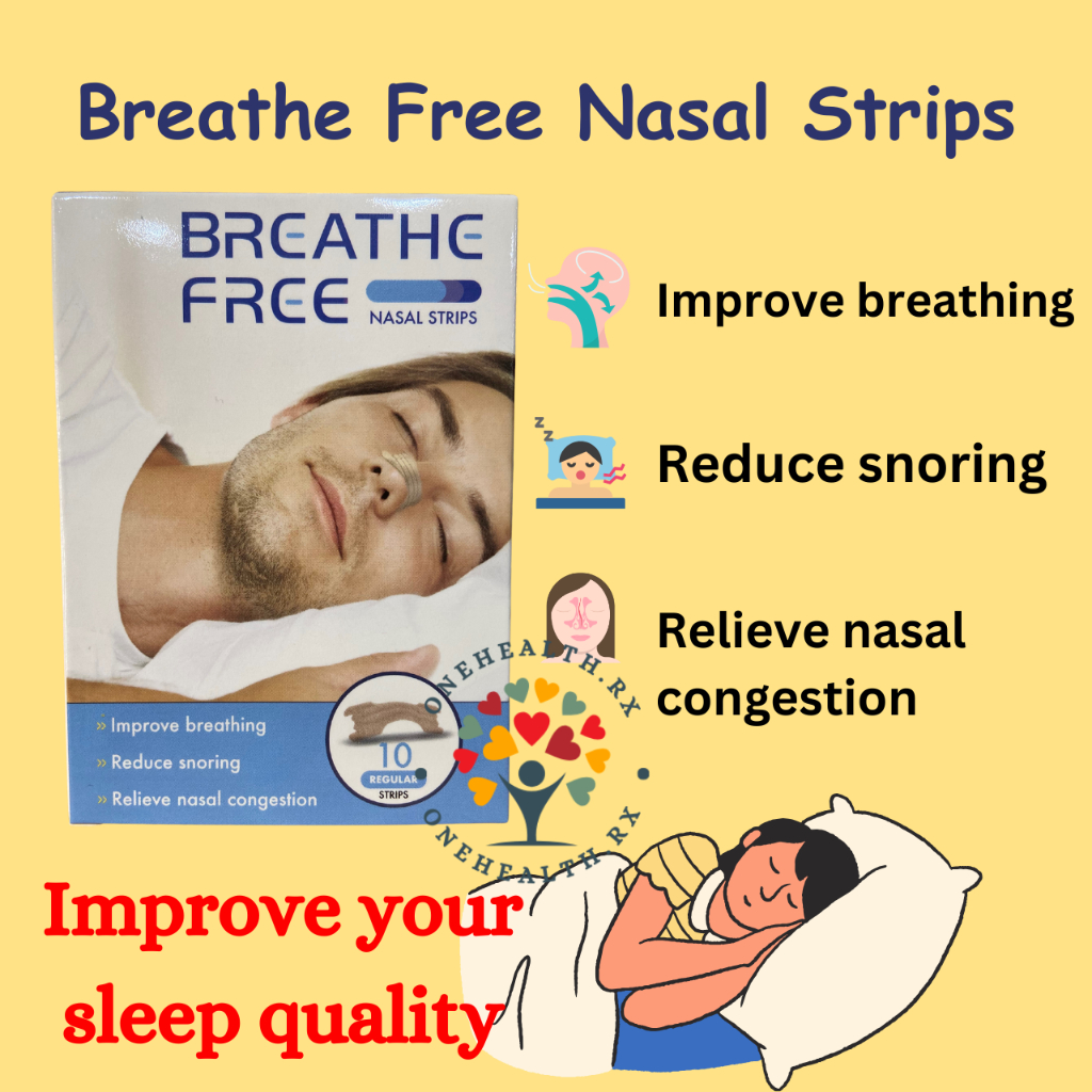 Breathe Free Nasal Strips Adult 10's [Breathing, Snoring, Nasal