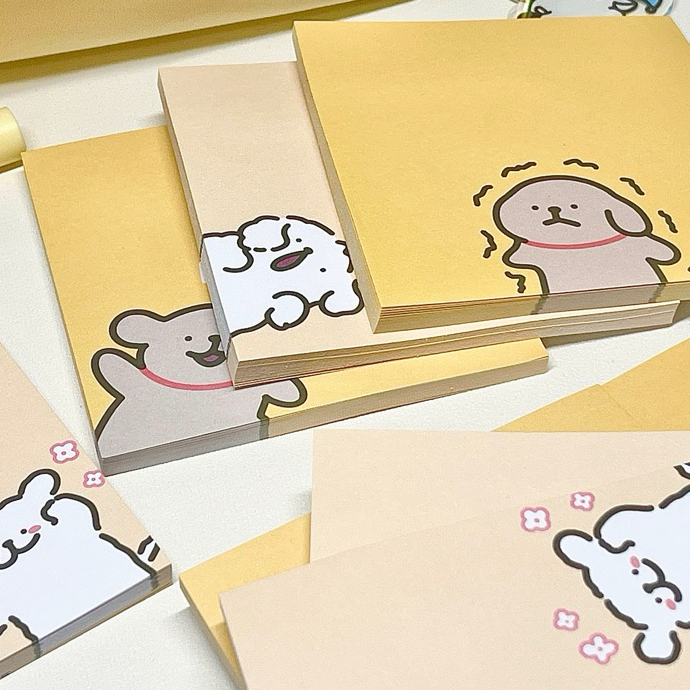 50 pages Cute Puppy Sticky Notes For Office Study Use Taking Note ...