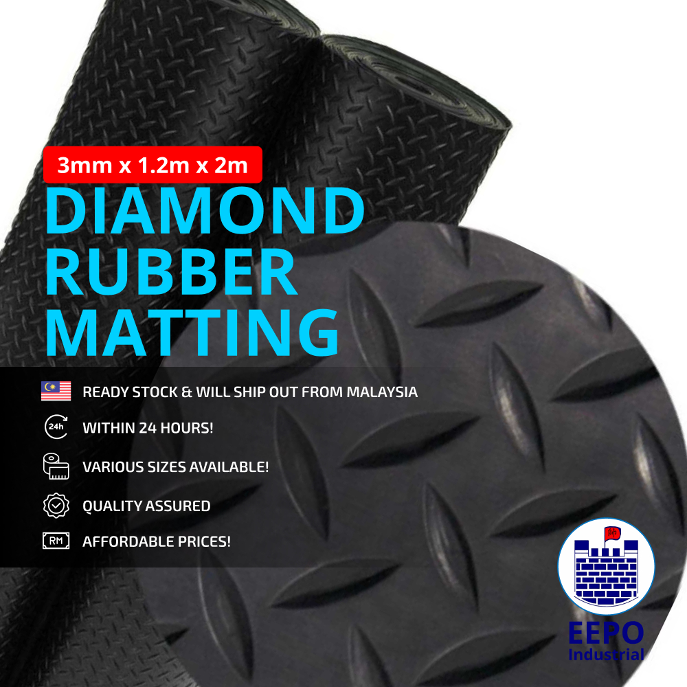 EEPO Diamond Rubber Floor Matting 3mm x 1.2m x 2m | Shopee Malaysia