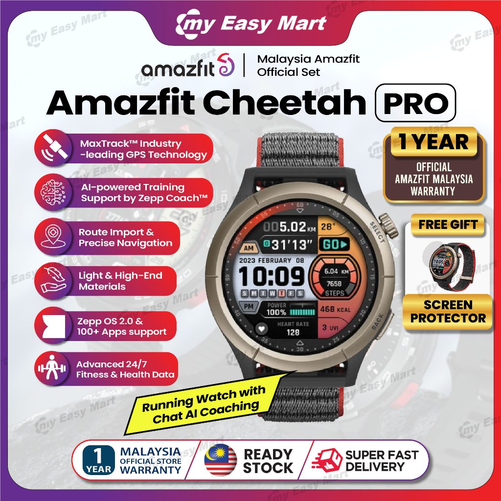 2023 New Amazfit Cheetah Pro Smartwatch GPS Tracker Offline Maps & Route  Navigation Bluetooth Phone Calls