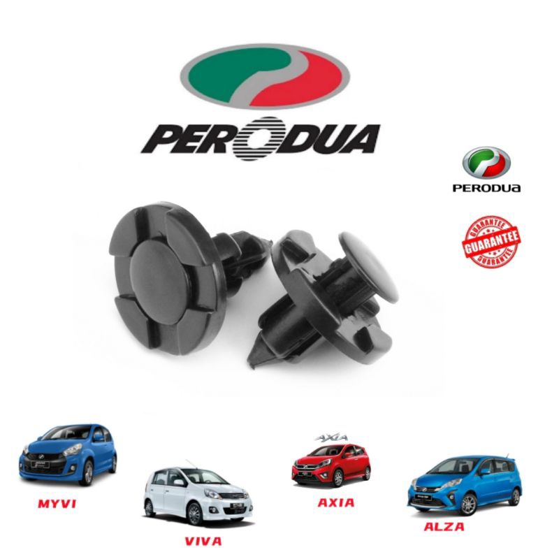 100Pc Car Clip Bumper Fastener Clip Long Type Myvi Aruz Bezza Alza Axia