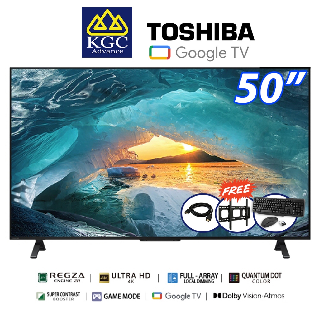 Toshiba 50" 50M550MP QLED 4K UHD Android TV [Free Wireless Keyboard ...
