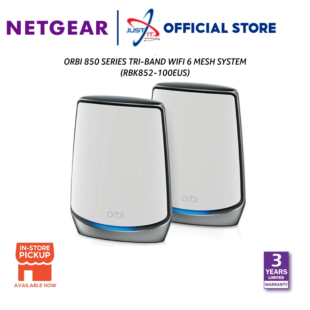 NETGEAR RBK852 AX6000 ORBI TRI-BAND ULTRA-PERFORMANCE Mesh WiFi Router ...