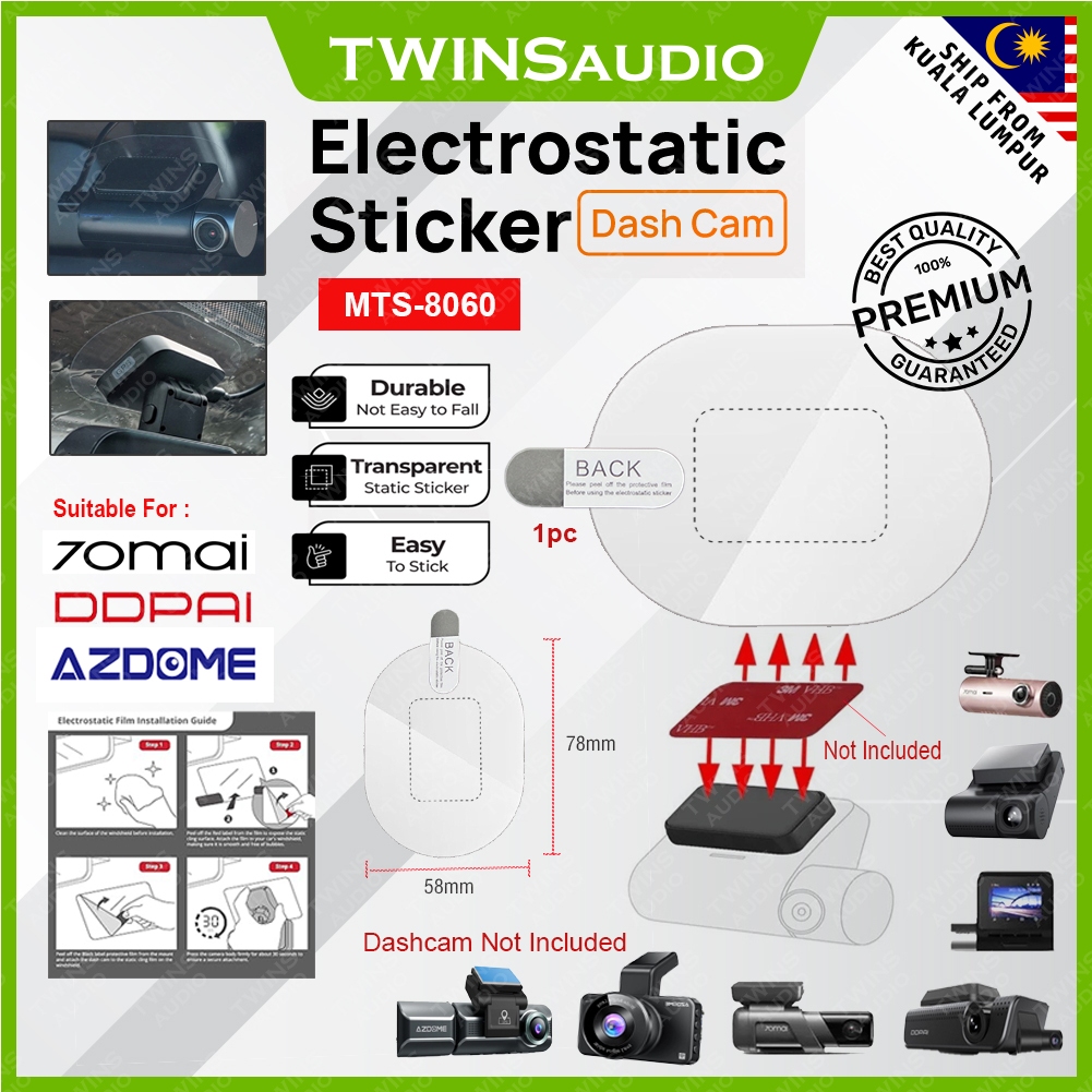 MTS-8060 Dashcam DVR Electrostatic Sticker | Shopee Malaysia