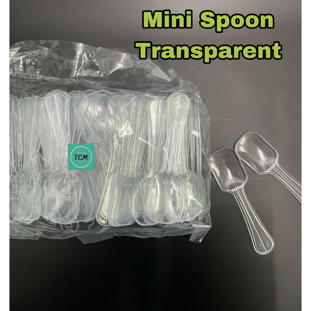 [Ready Stock] Disposable Transparent Mini Spoon/Sudu Mini Ais Krim ...