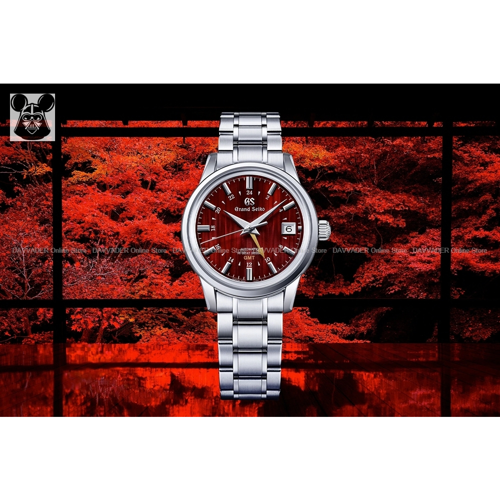 Grand Seiko SBGJ273G SBGJ273 Men s Watch Elegance GMT Yuka Momiji Date Automatic 39.5mm SS Bracelet Red Original