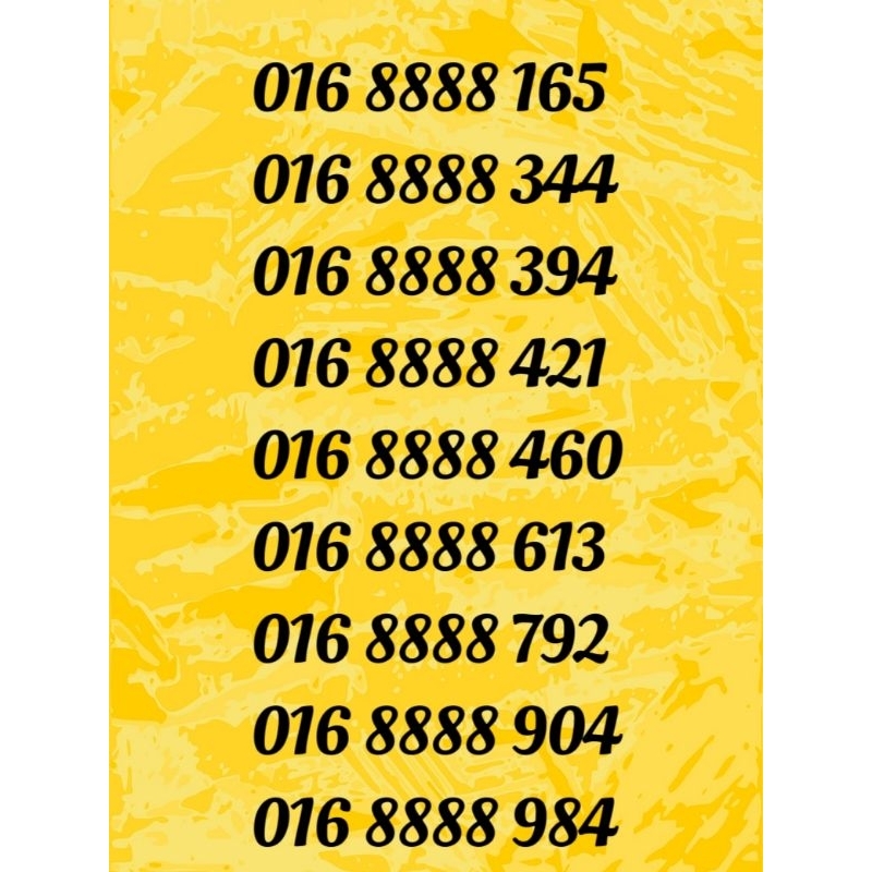 VIP 8888 special vip number /vip prepaid sim number no contract ...