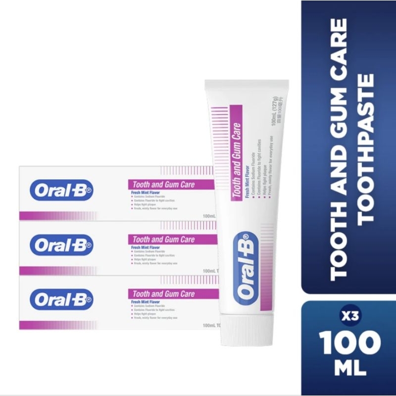 ORAL-B Tooth & Gum Care Toothpaste 100ml B2F1 triple pack | Shopee Malaysia