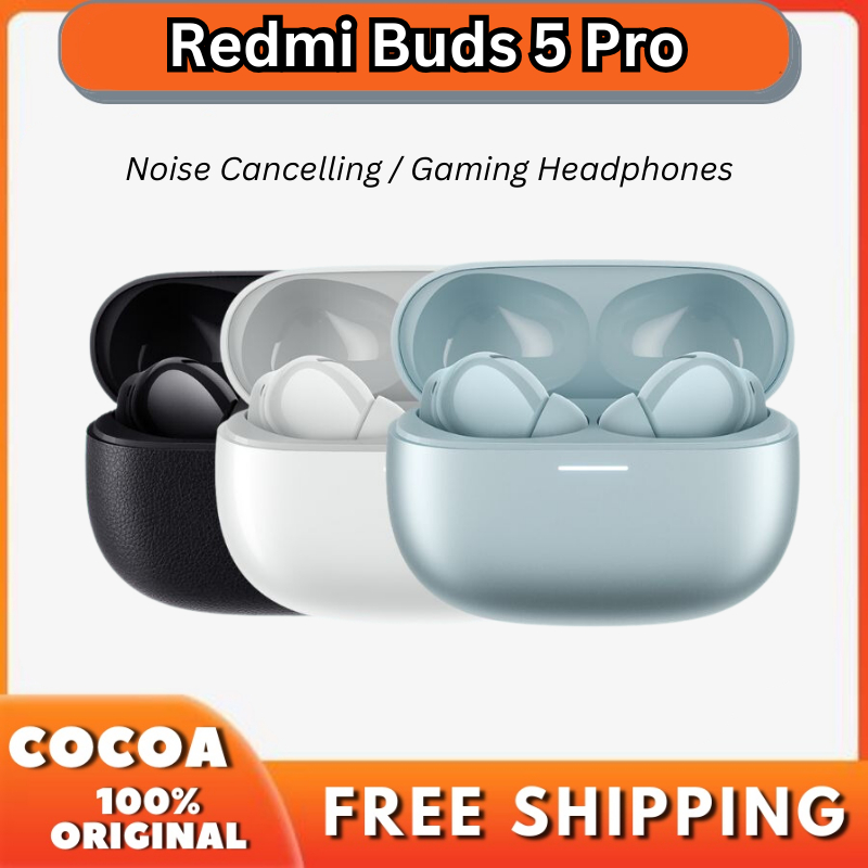 Redmi Buds 5 Pro Noise Cancelling Wireless Headphones Bluetooth Headphones  Gaming Buds
