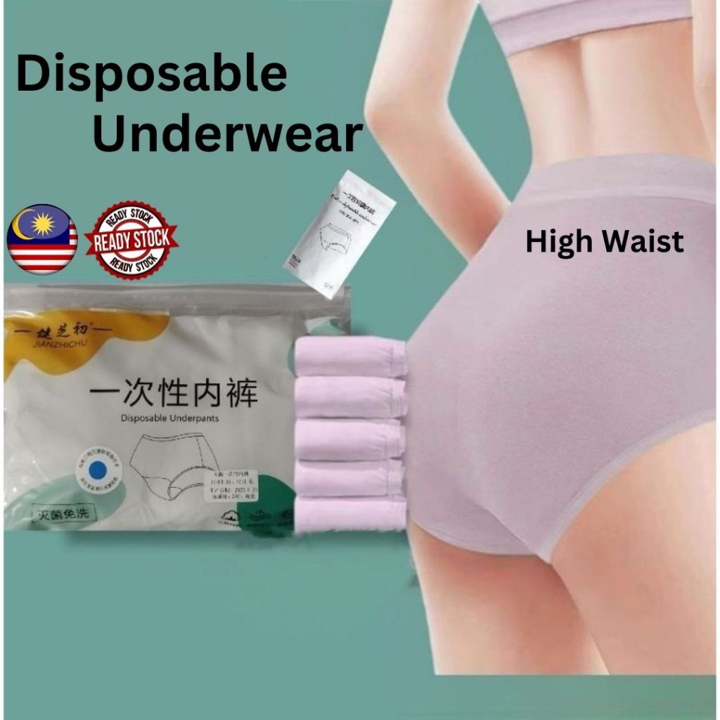 High Waist Disposable Panties Women Maternity Panties Seluar Dalam