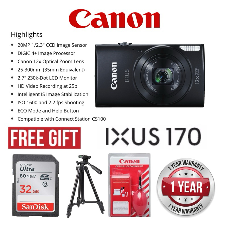 CANON IXUS 170 fotocamera digitale SOLO RICAMBIO O RIPARAZIONE EUR 29